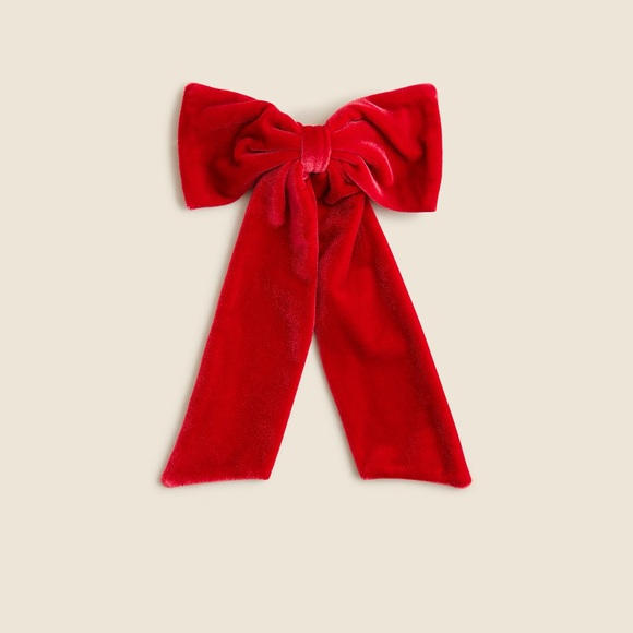J.Crew Velvet Bow Hair Clip - Picture 2 of 4